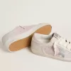 Super-Star LTD in pelle rosa con stella in pelle argentata e linguetta sul tallone in pelle rosa