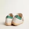 Super-Star LTD in pelle scamosciata con stella in pelle rosa e linguetta verde sul tallone