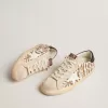 Super-Star LTD in Swarovski effetto zebrato con stella in pelle bianca