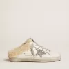 Super-Star Sabot da donna in pelle bianca e fodera in shearling Super-Star Sabot da donna in pelle bianca e fodera in shearling