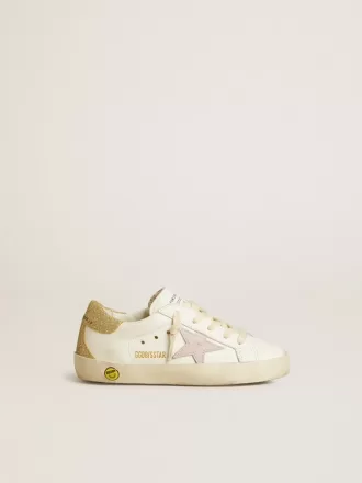 Super-Star Young con stella in pelle lilla e tallone glitterato