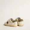Super-Star Young in nappa con stella in pelle scamosciata e linguetta verde sul tallone