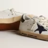 Super-Star Young in nappa con stella stampata e linguetta nera sul tallone
