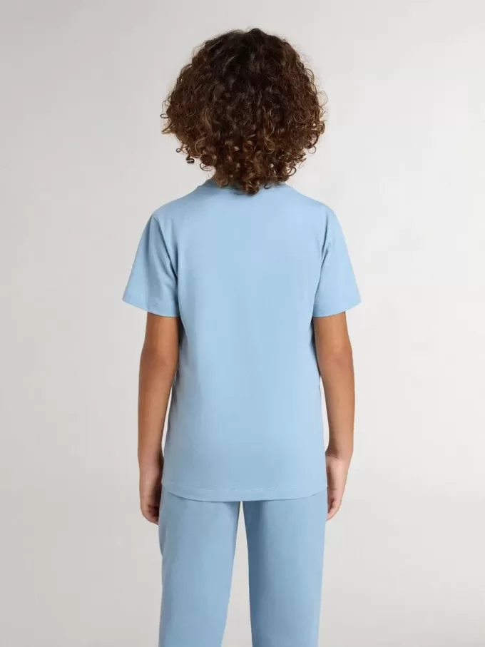 T-shirt azzurra con stampa per bambino T-shirt azzurra con stampa per bambino