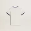 T-shirt bianca da bambino con stampa blu T-shirt bianca da bambino con stampa blu