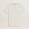 T-shirt bianca da donna con stampa sul davanti T-shirt bianca da donna con stampa sul davanti