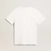 T-shirt bianca da uomo con trattamento effetto consumato T-shirt bianca da uomo con trattamento effetto consumato