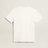 T-shirt bianca da uomo con trattamento effetto consumato T-shirt bianca da uomo con trattamento effetto consumato