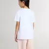 T-shirt bianca in cotone per bambino con stampa argentata T-shirt bianca in cotone per bambino con stampa argentata