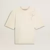 T-shirt CNY bianco consumato dalla vestibilità morbida T-shirt CNY bianco consumato dalla vestibilità morbida