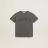 T-shirt da bambino grigia con effetto consumato