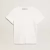 T-shirt da donna regular fit effetto consumato in bianco T-shirt da donna regular fit effetto consumato in bianco