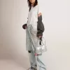 T-shirt da donna regular fit effetto consumato in bianco T-shirt da donna regular fit effetto consumato in bianco