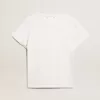 T-shirt da donna regular fit effetto consumato in bianco T-shirt da donna regular fit effetto consumato in bianco