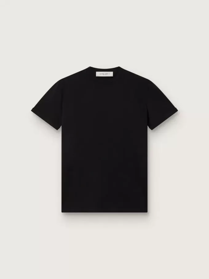 T-shirt da donna regular fit effetto consumato in nero