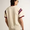 T-shirt da uomo bianca con scritta bordeaux sul davanti T-shirt da uomo bianca con scritta bordeaux sul davanti