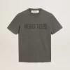 T-shirt da uomo grigio antracite con trattamento effetto consumato T-shirt da uomo grigio antracite con trattamento effetto consumato