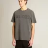 T-shirt da uomo grigio antracite con trattamento effetto consumato T-shirt da uomo grigio antracite con trattamento effetto consumato