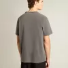 T-shirt da uomo grigio antracite con trattamento effetto consumato T-shirt da uomo grigio antracite con trattamento effetto consumato