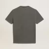 T-shirt da uomo grigio antracite con trattamento effetto consumato T-shirt da uomo grigio antracite con trattamento effetto consumato