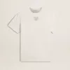T-shirt da uomo in cotone bianco consumato con scritte nere T-shirt da uomo in cotone bianco consumato con scritte nere