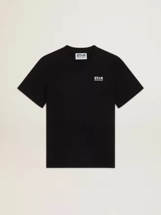 T-shirt della collezione Black Star con logo bianco a contrasto e stella