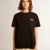 T-shirt della collezione Black Star con logo bianco a contrasto e stella T-shirt della collezione Black Star con logo bianco a contrasto e stella