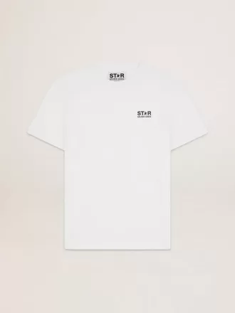T-shirt della collezione White Star con logo nero a contrasto e stella