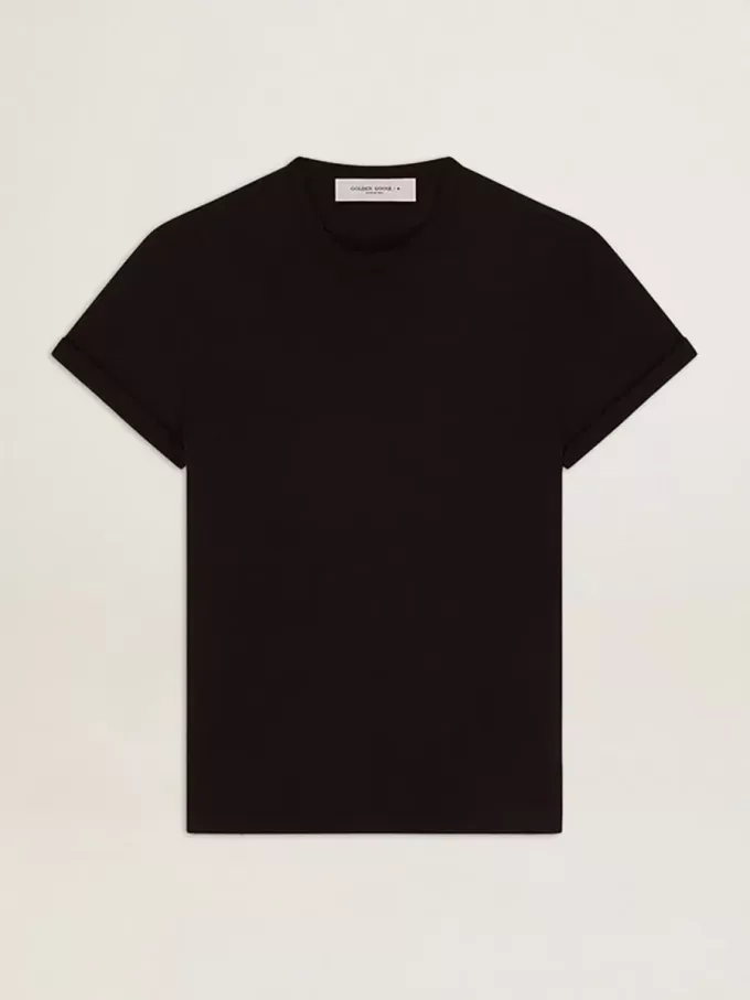 T-shirt effetto consumato Golden Collection in nero vintage