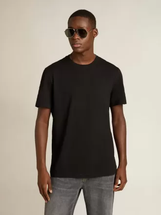 T-shirt effetto consumato Golden Collection in nero vintage