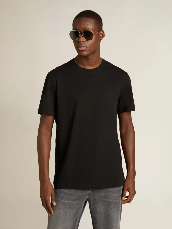 T-shirt effetto consumato Golden Collection in nero vintage