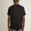 T-shirt effetto consumato Golden Collection in nero vintage