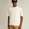 T-shirt in bianco invecchiato con logo rovesciato sul retro – Jersey Capsule T-shirt in bianco invecchiato con logo rovesciato sul retro – Jersey Capsule
