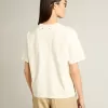 T-shirt in bianco invecchiato con logo rovesciato sul retro – Jersey Capsule T-shirt in bianco invecchiato con logo rovesciato sul retro – Jersey Capsule