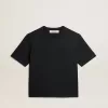 T-shirt in nero lavato con logo rovesciato sul retro – Capsule Jersey T-shirt in nero lavato con logo rovesciato sul retro – Capsule Jersey