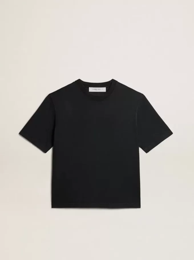 T-shirt in nero lavato con logo rovesciato sul retro – Capsule Jersey T-shirt in nero lavato con logo rovesciato sul retro – Capsule Jersey