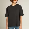 T-shirt in nero lavato con logo rovesciato sul retro – Capsule Jersey T-shirt in nero lavato con logo rovesciato sul retro – Capsule Jersey
