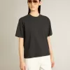 T-shirt in nero lavato con logo rovesciato sul retro – Jersey Capsule