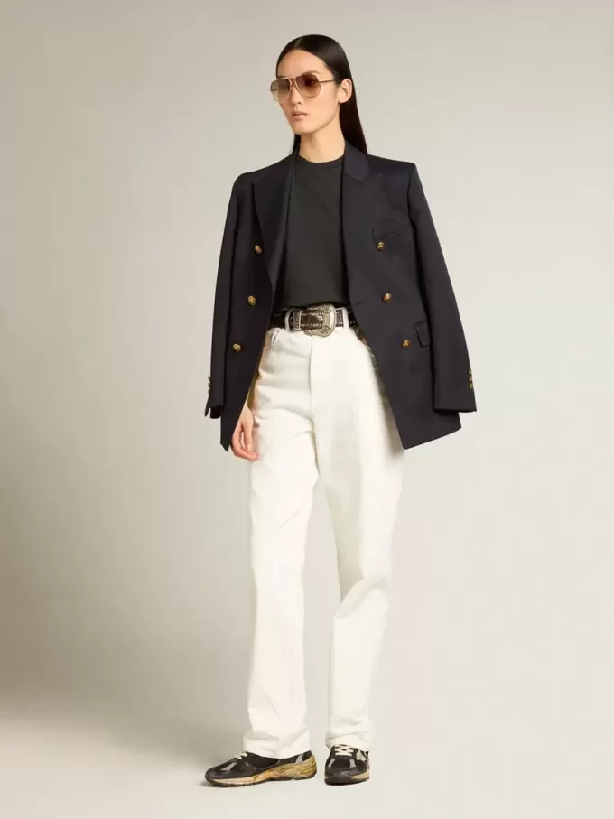 T-shirt in nero lavato con logo rovesciato sul retro – Jersey Capsule