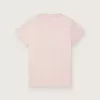 T-shirt Journey per bambina in jersey di cotone rosa con stampa digitale della mascotte