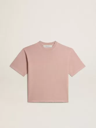 T-shirt rosa cipria con logo rovesciato sul retro – Capsule Jersey