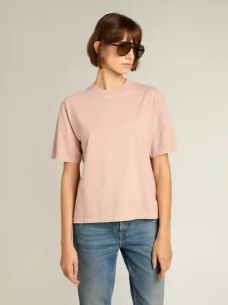 T-shirt rosa cipria con logo rovesciato sul retro – Capsule Jersey