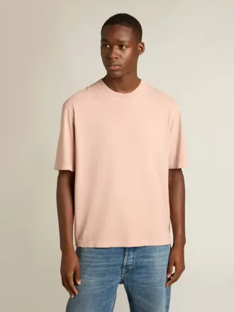 T-shirt rosa cipria con logo rovesciato sul retro – Capsule Jersey