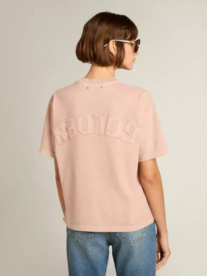 T-shirt rosa cipria con logo rovesciato sul retro – Capsule Jersey T-shirt rosa cipria con logo rovesciato sul retro – Capsule Jersey