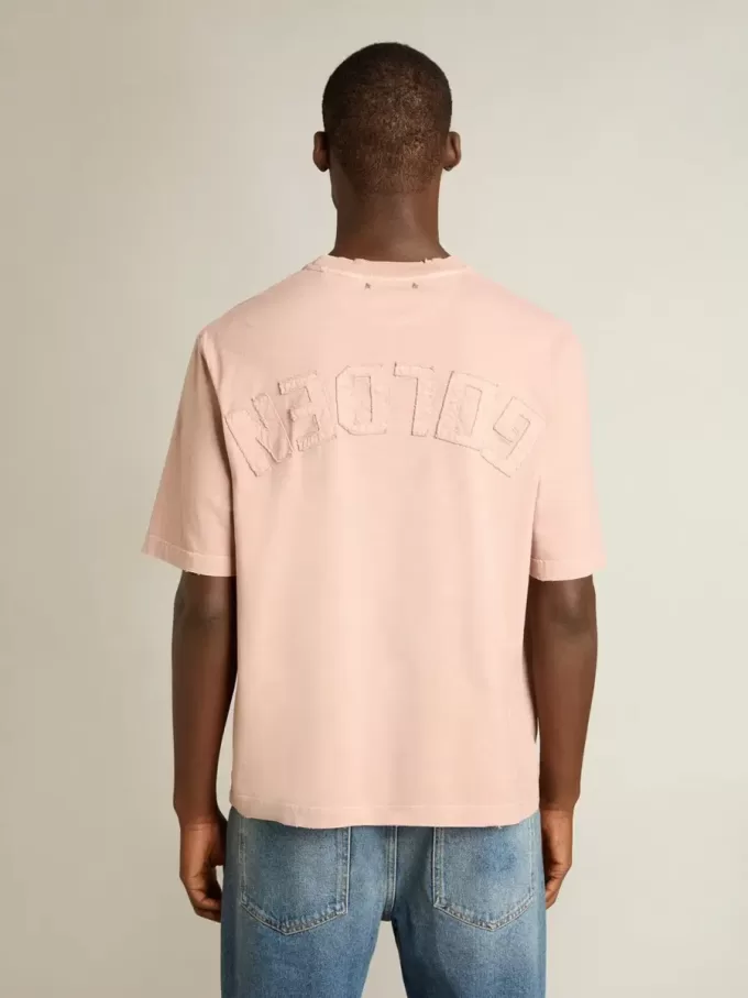 T-shirt rosa cipria con logo rovesciato sul retro – Capsule Jersey T-shirt rosa cipria con logo rovesciato sul retro – Capsule Jersey