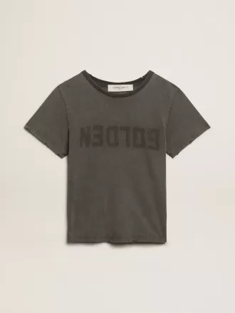 T-shirt slim fit effetto consumato in grigio antracite T-shirt slim fit effetto consumato in grigio antracite