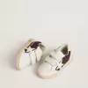 Teen Ball Star in glitter viola con stella e linguetta sul tallone in pelle bianca