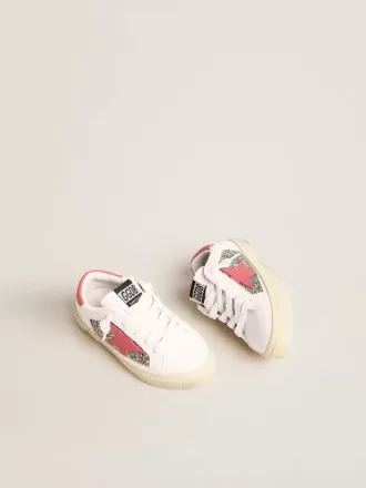 Teen May con stella in pelle rossa e linguetta sul tallone Teen May con stella in pelle rossa e linguetta sul tallone