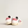 Teen May con stella in pelle rossa e linguetta sul tallone