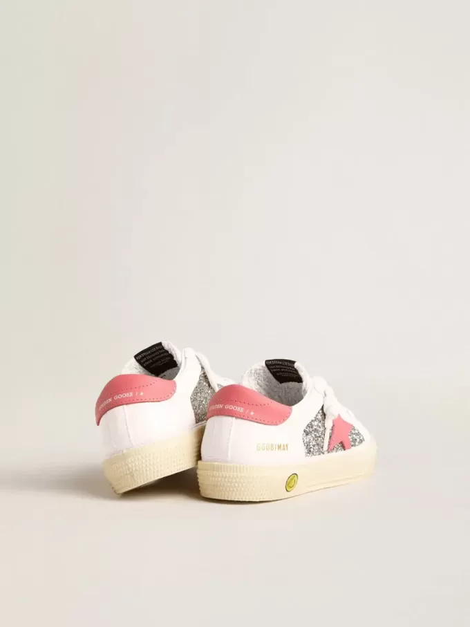 Teen May con stella in pelle rossa e linguetta sul tallone
